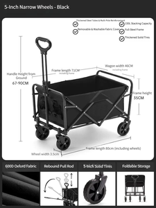 Vente chaude Pique-nique Portable Pliable Pliant Camping Chariot Plage Chariot Utilitaire - Product Image 2