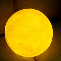 Lampe de lune 3D imprimée pour enfants, lumière de nuit de 8 cm pour chambre à coucher, table