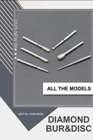 Huacera BC-11 Kit de perceuse diamantée à grande vitesse Outils de pièce à main dentaire avec mèches de routeur à pointe en carbure pour consommables de dentisterie