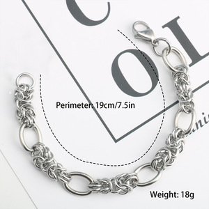 Fashion Chain Link <b>Bracelet</b> Gold Zinc Alloy Women's Geometric Design Adjustable Jewelry Accessory - Product Image 4