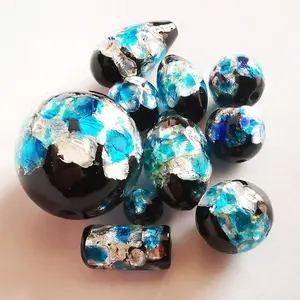 Beads Manufacturers DIY Accessories Loose Beads Charm Foil Aqua Sea Glass Crystal Beads For Jewelry Making decorating