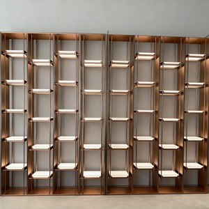 Wall-mounted <strong>Corner</strong> Showcase <strong>Cabinets</strong> Stainless Steel Frame Acrylic Shelves Modern Wine Bar <strong>Cabinet</strong> <strong>for</strong> House Living Room - Product Image 1