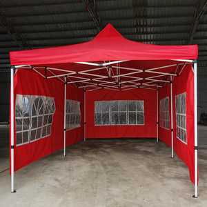 Red Pop up Canopy <b>Tent</b> All Seasons Waterproof UV Protection Oxford Fabric Event Shelter Portable <b>Garden</b> Party Marquee - Product Image 2