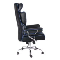 Chaise de bureau de direction en cuir PU à dossier haut avec repose-pieds rétractable, chaise de bureau pivotante ergonomique inclinable