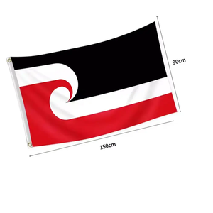 <span class=keywords><strong>Drapeau</strong></span> <span class=keywords><strong>maori</strong></span> de Nouvelle-Zélande en polyester à double point personnalisé de 3x5 pieds avec deux œillets en métal résistant à la décoloration - Product Image 4