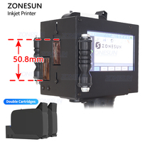 Impresora de Inyección de Tinta Portátil ZONESUN ZS-HIP508 para Etiquetado de Fecha de Caducidad, Codificación de Logotipos y Caracteres Grandes de 50.8 mm