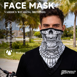 Fabuloso conjunto de pasamontañas con estampado de calavera y patrones Be Xtreme, <span class=keywords><strong>máscara</strong></span> facial transpirable para deportes al aire libre y estilo urbano - Product Image 1