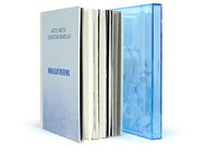 Boîte de protection pour livre en acrylique gravé sur mesure, boîte de protection pour livre en plexiglas bleu, étui pour livre en perspex