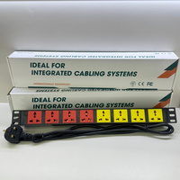 PDU 1U 8 ports à montage en rack 13A 250V AC, double circuit, prise universelle UK pour armoire serveur/centre de données, certifié CE