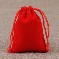 Sac à bijoux en velours avec cordon petit sac en tissu floqué noir sac en velours avec logo personnalisé