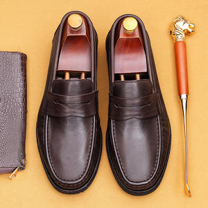 Mocasines de cuero ligero para hombre Goodyear Welted Business Casual Shoes transpirable desodorización cuero genuino - Product Image 1