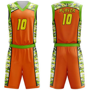 Conjunto de Uniforme de Baloncesto Sublimado Personalizado para Hombre, de Secado Rápido, Cómodo y Transpirable, Camisetas y Pantalones de Baloncesto sin Mangas - Product Image 1