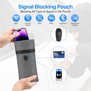 Sac Faraday sac de blocage de Signal RFID GPS clé de voiture téléphone portable Signal FOB <span class=keywords><strong>bloqueur</strong></span> portefeuille pochette de protection étui de protection de la vie privée - Product Image 4