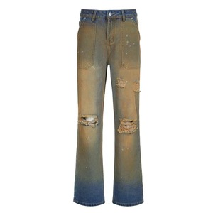 Jeans pour femmes Denim Jeans Pantalon Multi-Bag Design Poches à la taille amples Multi-dimensionnel Cross-Border Boyfriend Casual - Product Image 6