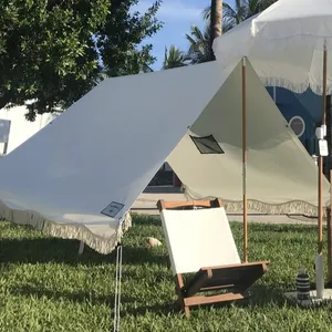 Barraca de lona à prova d'água com design gratuito, material personalizado, tenda de toldo, sombra para praia, com saco//