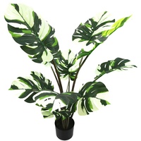 Arbre artificiel Monstera Deliciosa réaliste de 110 cm, toucher réel, plante artificielle Swiss Cheese pour la décoration intérieure de la maison, du bureau et de l'hôtel