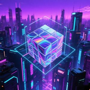 <span class=keywords><strong>Cubo</strong></span> <span class=keywords><strong>de</strong></span> <span class=keywords><strong>Rubik</strong></span> Personalizado Cyberpunk Neon 3x3, Diseño <span class=keywords><strong>de</strong></span> Remolino Azul, Morado y Rosa Brillante, Juguete <span class=keywords><strong>de</strong></span> Rompecabezas Futurista para Niños, Adolescentes y Adultos - Product Image 1
