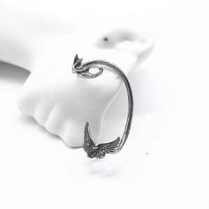 yunnique Clip-on <b>Earrings</b> <b>Wings</b> Design Stainless Steel Claw Setting Zircon Inlay Fashion Jewelry For Men And Women - Product Image 4