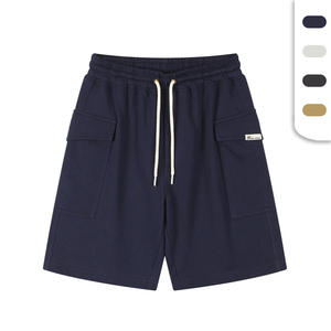 Estate maschile che indossa pantaloncini da surf regolari <span class=keywords><strong>con</strong></span> <span class=keywords><strong>tasche</strong></span> laterali <span class=keywords><strong>con</strong></span> Logo personalizzato in cotone <span class=keywords><strong>pantaloni</strong></span> <span class=keywords><strong>corti</strong></span> in poliestere - Product Image 1