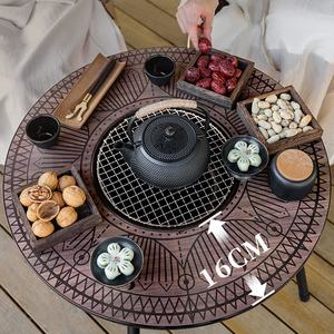 HISPEED Carbon Steel MDF Tafel Reis Picknick MDF Bord Uniek Patroon Meubels Campingset Korea BBQ Tafel Opklapbaar met Kooktoestel - Product Image 3