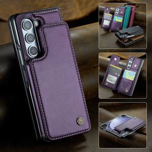 Offre Spéciale affaires en cuir portefeuille étui de téléphone portable pour Samsung <span class=keywords><strong>Zfold5</strong></span> Ultra S23 étui porte-carte couverture pour iPhone 15 - Product Image 3