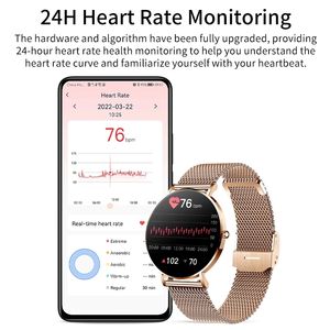 ساعة ذكية نسائية LIGE BW0401 فائقة النحافة بشاشة AMOLED مقاس 1.36 بوصة بدقة 360*360 بكسل، تدعم نظام iOS مع عرض الوقت دائمًا وتذكير بالمكالمات - Product Image 2