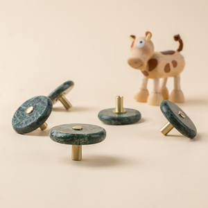 Natural Marble Dresser <strong>Drawer</strong> Pullers <strong>Funky</strong> Furniture Handles Marble and Solid Brass Pull Handles and <strong>Knobs</strong> - Product Image 2