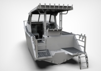 Bateaux de pêche en aluminium Gospel Allsea 6,85 m (23 pieds) pour usage familial, bateau de pêche en haute mer, coque simple en V profond, aluminium de qualité marine 5083