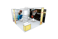 Kiosques modulaires de salon professionnel YouZhan 6x6 Personnalisation accrocheuse pour les foires d'exposition Graphiques en tissu de tension durable pour les expositions