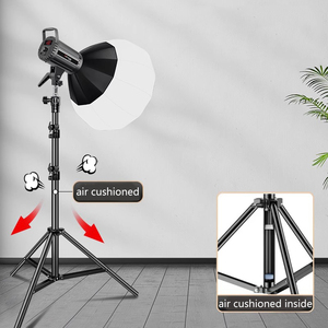 Trépied en aluminium de 2 m réglable pour éclairage photo et vidéo, avec coussin d'air, robuste - Product Image 2