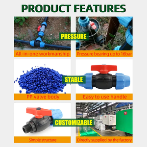 Nuevo Tipo de sistema de riego agrícola, accesorio de compresión, controlador de válvula de riego de, válvula de bola de plástico - Product Image 3