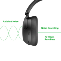 Casque DJ sans fil Budi, nouvelle génération, longue autonomie, qualité sonore Hi-Fi, sans douleur, sur les oreilles, pour le gaming