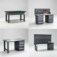 Banc de travail antistatique de haute qualité L1500mm avec 4 tiroirs à fermeture douce, personnalisable OEM, table multifonctionnelle moderne avec plateau composite