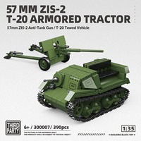 Camión Tractor Quanguan Serie 300007 Su T20 de Tercera Marca, Juguete de Construcción de Plástico de 400 Piezas con Cañón Pequeño, Juguete de Ensamblaje para Niños