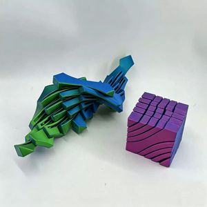 Jouet de décompression Yanglong en PLA, cube transformable imprimé en 3D, unisexe, pour les 8-13 ans - Product Image 1