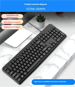 Lightweight USB Desktop <b>Computer</b> <b>Accessories</b> Full Size Membrane Keyboard Wired Keyboard Suitable for Business Office Home - Product Image 3