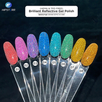 Marque privée Gel de vernis réfléchissant brillant à haute teneur en pigments Flash paillettes ongles Gel de vernis longue durée UV vernis à ongles Gel marque