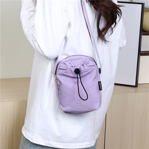 Water Bottle Bag Adjustable Strap Oxford Cloth Lightweight Outdoor Sports Crossbody Bag Solid Color Water Resistant - Product Image 3