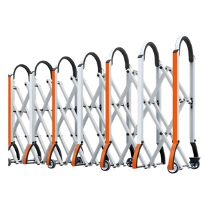 Barrière de circulation manuelle rétractable pour piétons, barricade coulissante à commande manuelle pour le contrôle des foules et des véhicules sur autoroute - Product Image 1
