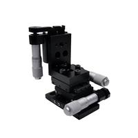 Plataforma Manual XYZ LDTSZ-03-09 de 34x34 mm, Recorrido de 13 mm en 3 Ejes, Microposicionamiento de Precisión, Plataforma de Laboratorio