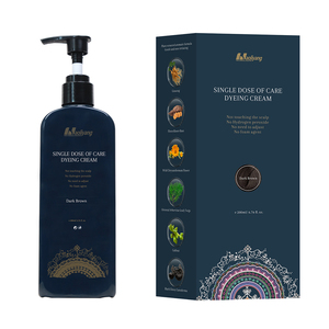 Đen Dark Brown thảo dược không có PPD duy nhất đại lý dầu gội Quảng Châu bán buôn Thuốc nhuộm tóc OEM/ODM nhà sản xuất chuyên nghiệp - Product Image 1