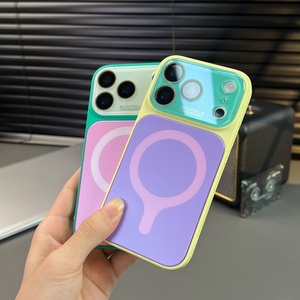 เคสโทรศัพท์มือถือแบบแม่เหล็ก Fashion AG Matte Back Panel สำหรับ iPhone 18 14 15 16 17 Pro Max พร้อมฟิล์มเลนส์ HD ป้องกันแรงกระแทก - Product Image 4