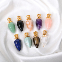 Nouveau Pendentif en Cristal 2026, Bouteille de Parfum en Forme de Carotte en Pierre Semi-Précieuse Naturelle pour Femme
