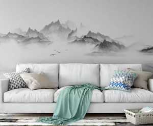 Papier peint 3D noir personnalisé pour la décoration murale de la maison et des restaurants Nouveau produit - Imperméable Style chinois <span class=keywords><strong>Etagere</strong></span> Murale - Product Image 2