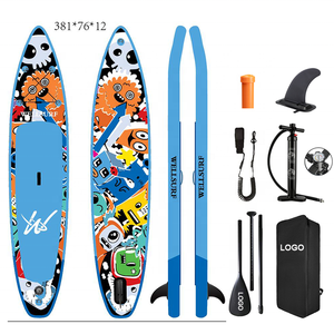 Racing Supboard 12'6/381cm Double Layer RACE SUP Board Paddle <b>Inflatable</b> With US Race Fin COCONUT PALM 12'6 Racing Board - Product Image 3