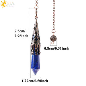 CSJA Pendule en cristal pour la divination, la radiesthésie, pendentif en pierre gemme, bronze antique, quartz, pendules <span class=keywords><strong>divinatoires</strong></span>, G883 - Product Image 6