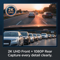 Caméra embarquée 4G LTE personnalisée OEM à 2 canaux, DVR de voiture 2K avec suivi GPS, sécurité automobile, visualisation en direct à distance, caméra de stationnement intelligente sur le cloud
