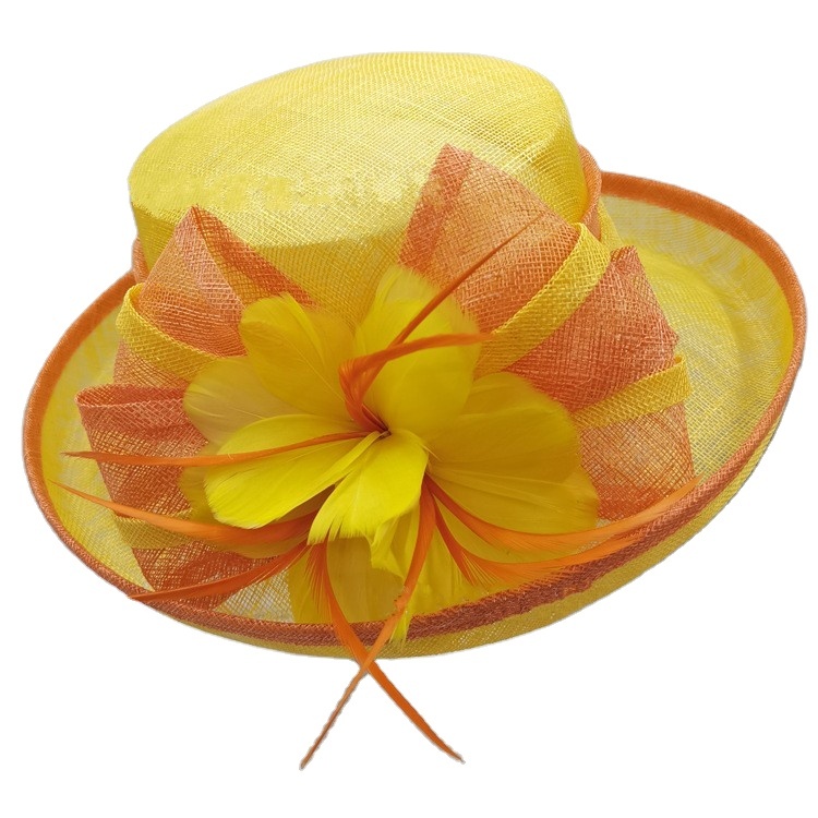 Shop Our New Ladies Wide Brim Sinamay Hats for Formal Events display picture 1