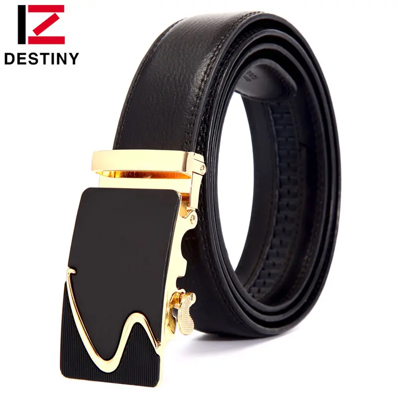 famous brand designer fashion S automatic buckle custom men leather belt