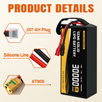 Batterie Lipo pour drone 30000mAh 22.2V 6S, cellule semi-solide haute densité haute capacité pour modèles de drones agricoles et industriels